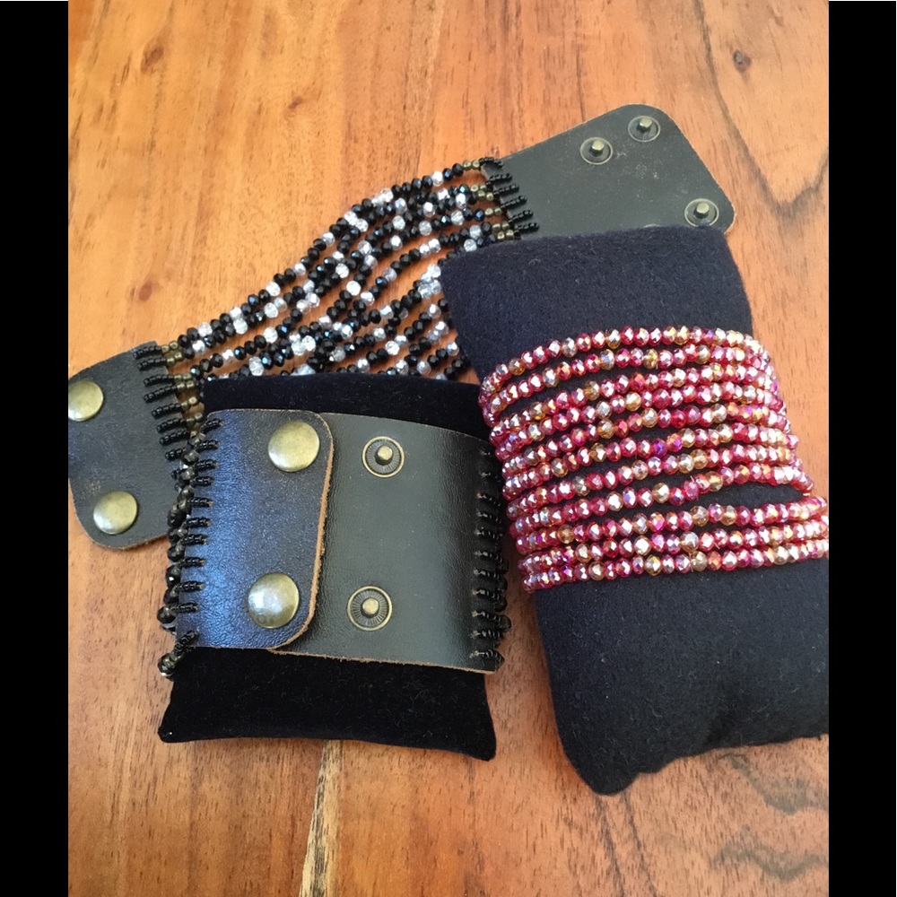 3 Iridescent bracelets, NWOT